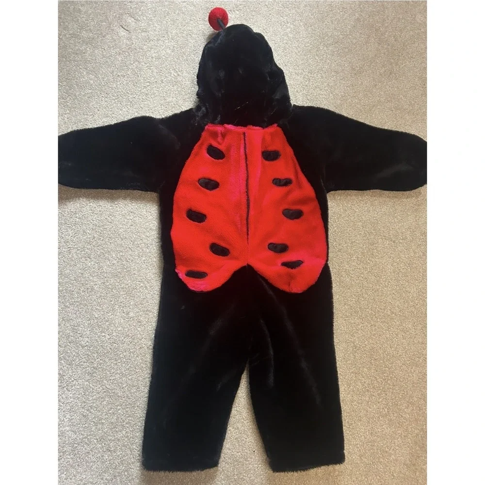 LADY BUG Plush Halloween Costume Red Fur Kids Girl Boy Dress Up Child Large